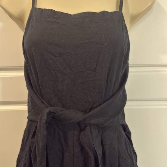 Madewell Tie-Waist Crop Wide-Leg Jumpsuit Blackberry 6 - Picture 11 of 16
